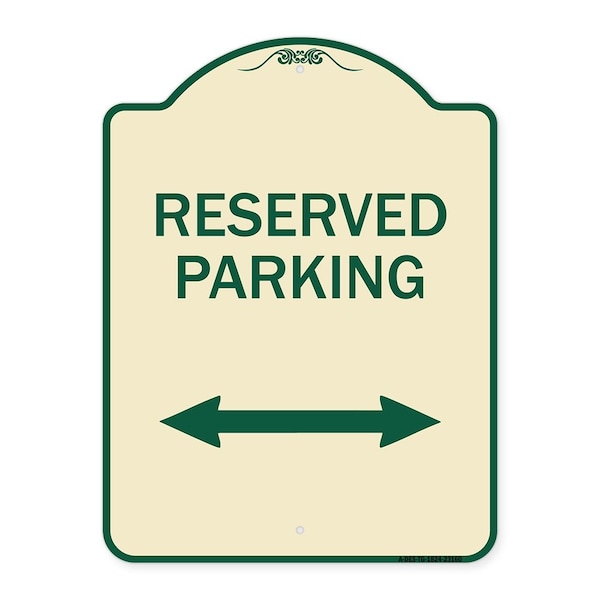 Signmission Reserved Parking Arrow Pointing Left and Right Heavy-Gauge Aluminum Sign, 24" x 18", TG-1824-23160 A-DES-TG-1824-23160 - main